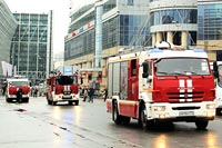 Пожарно-тактическое учение в здании Киевского вокзала